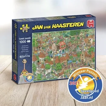 Jan van Haasteren Efteling puzzel 2026 met drukke en humoristische scènes geïnspireerd door Efteling